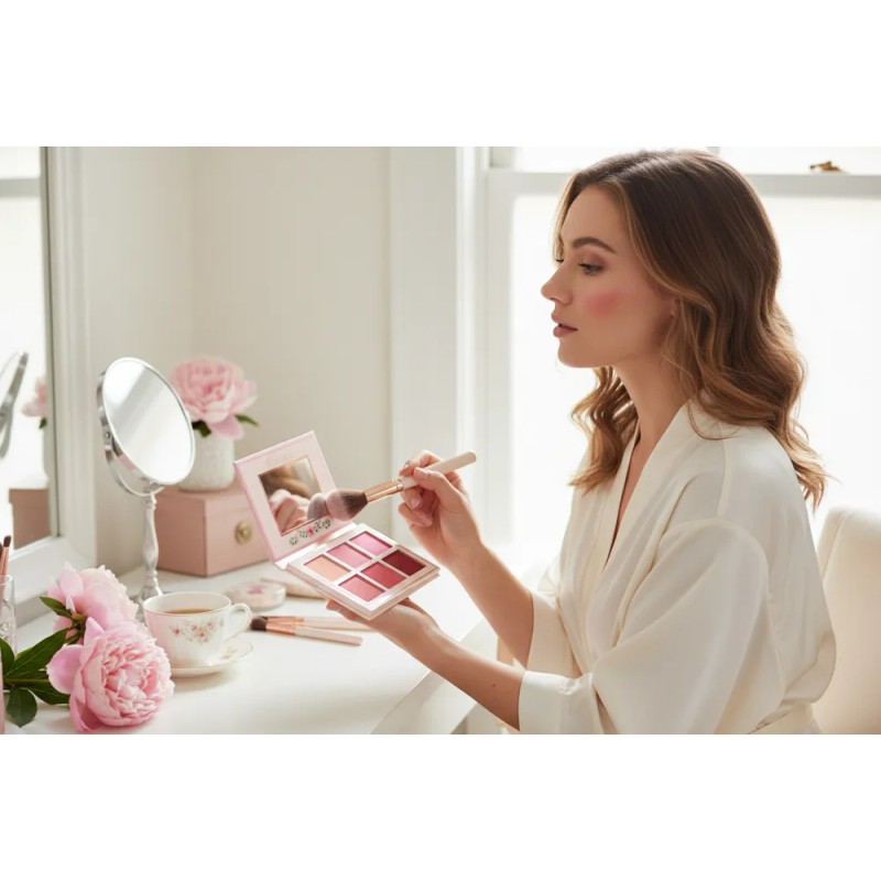 Rubor Floral Bloom Blush Iluminador Beauty Creations Rosa