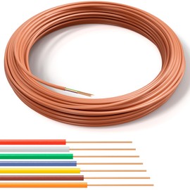 THE CIMPLE CO Thermostat Wire 18/7, 25 FT, Solid Copper, 18 Gauge, 7 Conductor, Residential, Commercial and Industrial Rated, 7.5 Meter, Brown