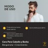 barbuix Kit 3 Cera Para Cabello Hombre Bergamota + Crecimiento