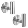 Vuzvuv Adhesive Brushed Nickel SUS304 Stainless Steel Towel Hooks –