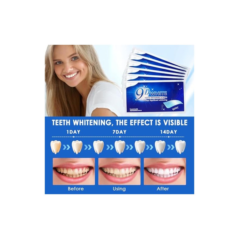 Mydear Tiras Blanqueadoras Dientes Piezas Whitening Strips Profesional Blanqueador Dental