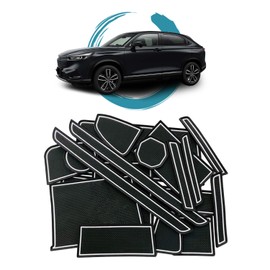 YEEPIN New Model Honda Vezel RV Exclusive Interior Rubber Mat, Rubber Mat, Non-slip Sheet, Accessory, Pocket Mat, Scratch Prevention, Noise Reduction, 15PCS, Custom Parts, White