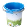 Sunware Decor Flowers Waterline Eimer, blau, 12 Liter