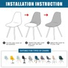 Doottoo Shell Chair Cover Mid Century Modern Dining Chair Covers
