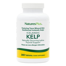 NaturesPlus Icelandic Kelp - Natural Iodine Supplement from Kelp, Easy One A Day - Vegetarian, Gluten Free - 300 Tablets