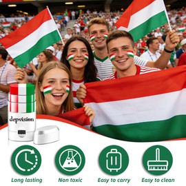 3 Pack Mexico Face Paint Stick Body Paint Sticks for Soccer Fans, Hypoallergenic & Washable Face Painting Sticks for Football Fans, Sports Cheering & Party Makeup National Events (red white green)