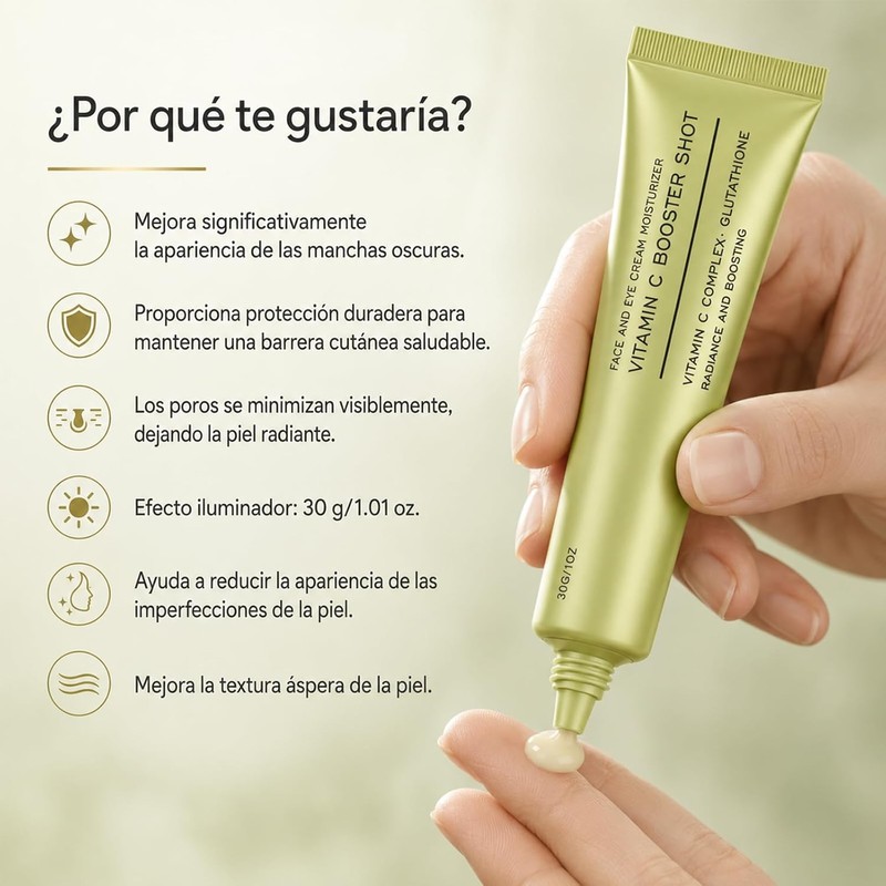 2PCS Vitamina C con Glutatión y Vitamina E, Sérum Facial