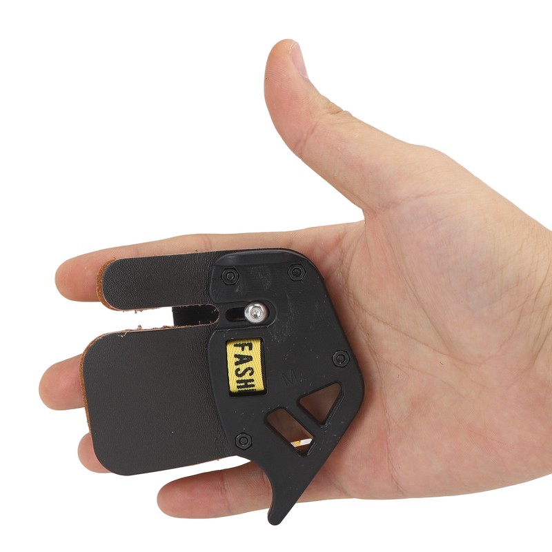 Double PU Leather Archery Finger Tab Archery Finger Guard Fingers