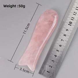 Rose Quartz Jade Roller Real Jade Gua Sha Board Mushroom Massager Face Lifting Tool Facial Guasha Massage tool (Fish Shape)