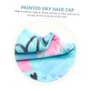 Baluue 2pcs Printed Dry Hair Cap Dry Towels Hair Drying