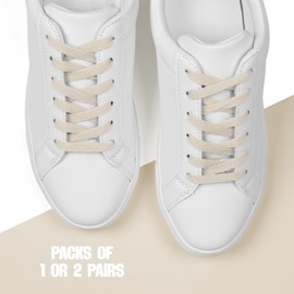 Kilter Flat Trainer Shoelaces - Off-White - 120 cm - 47 inch (1 Pair)