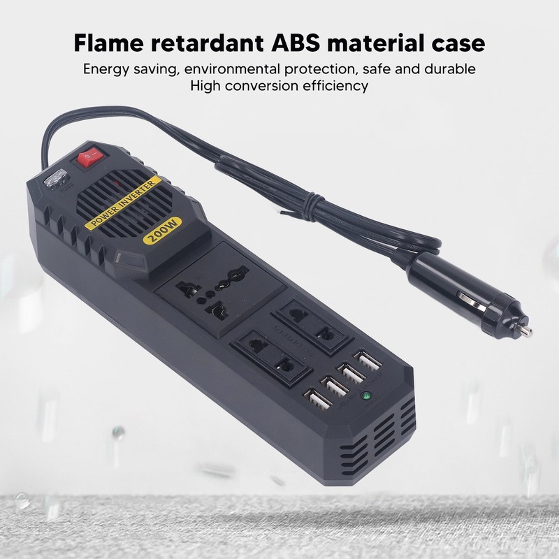 Car Power Inverter 200W 12V to PWM Modified Sine Wave
