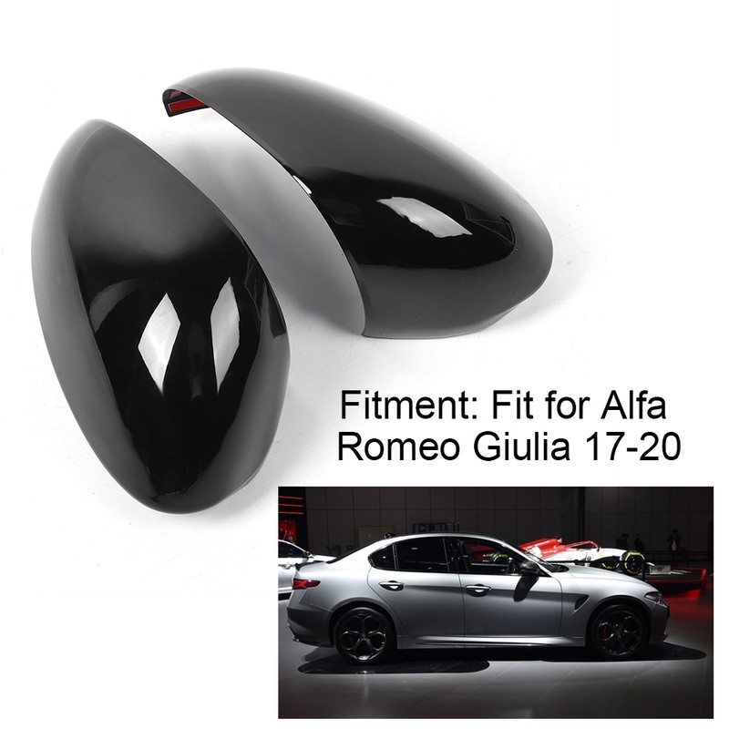 2pcs Side Rearview Mirror Cover Decorative Housing Fit for Alfa