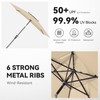 6.6 x 10 ft Rectangular Patio Umbrella, Outdoor Market Table