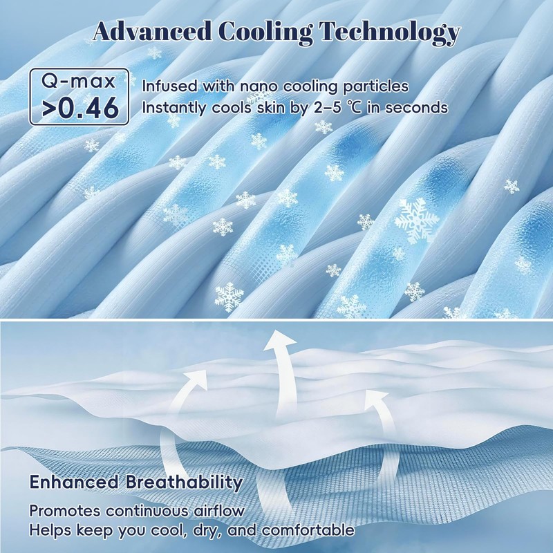 PHF Cooling Blanket King Size 108"x90", Double-Sided Cooling for Hot