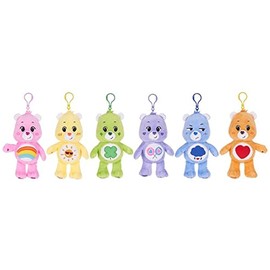 Care Bears Care Bears Bagclip Plush Key Pendant 6 Different Figures, 14 cm Original Cuddly Toy – Unlock The Magic – Super Soft Teddy Bear for Satchel Backpack Bag (Parts like Bear)