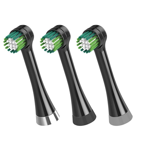 Waterpik Triple Clean Replacement Brush Heads, Black, OTRB-3WB, 3 Count