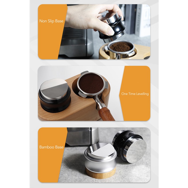 Coffee Distributor Adjustable Depth Tamper Press Hammer Distribution Tool for