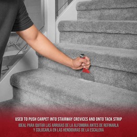 Roberts Extra Wide Carpet Tucker and Stair Tool, Chrome-Plated Steel, 4-Inches