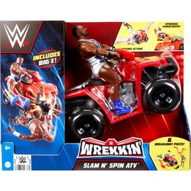 Mattel WWE Slam 'N Spin ATV Wrekkin Vehicle Breakaway ATV WWE Big E, para Figura de acción de 6 Pulgadas