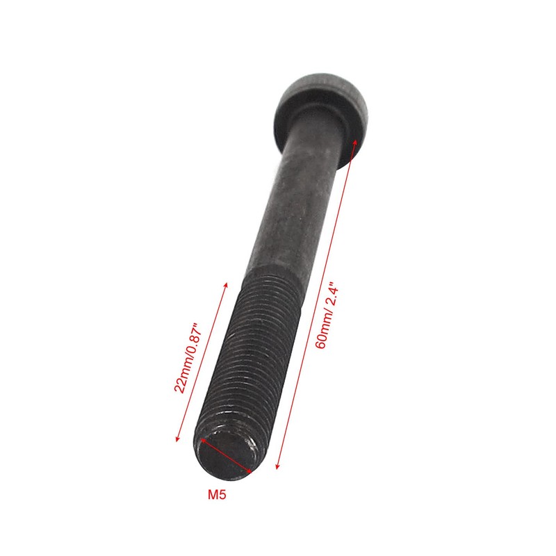 uxcell M5 x 60mm 12.9 Alloy Steel Hex Socket Head