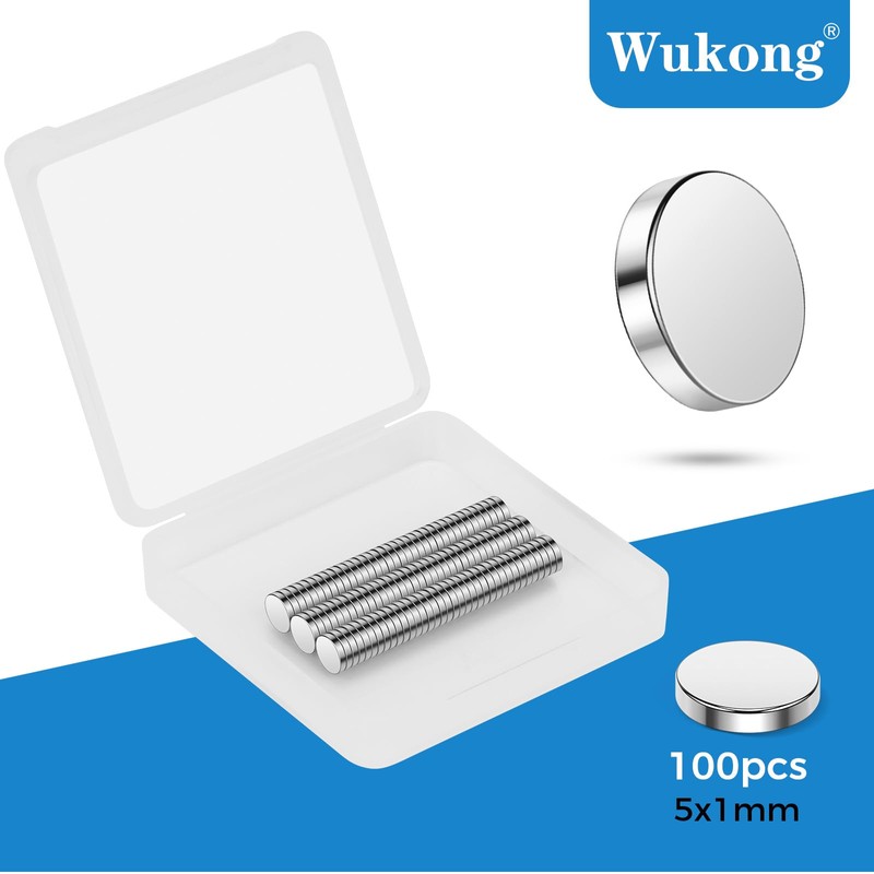 Wukong N45 Tiny Magnets, 5x1mm | 100 Pack Magnets Small