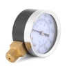 Air Compressor Pressure/Hydraulic Gauge, 1/4in NPT Brass Thread Side Mount,0-200psi
