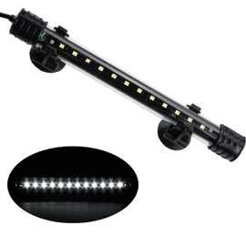 AQUANEAT Aquarium LED Submersible Light 7.5 Inch Underwater Fish Tank Light (White)