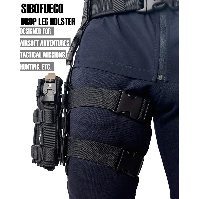 Universal Drop Leg Holster - Adjustable Thigh Holster for Light