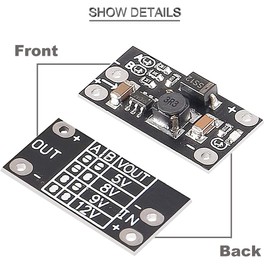 DKARDU 10 pcs 1.5A Mini Boost Module Multifunctional DIY Mini DC-DC Lithium Battery Boost Module 3.7V to 5V 8V 9V 12V Step Up Board Adjustable Voltage LED Indicator with red and Black Cable