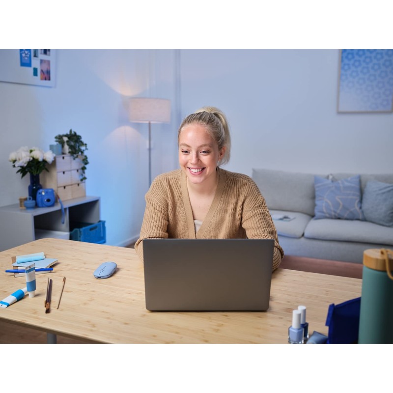 Trust Puck Wiederaufladbare Kabellose Maus, Bluetooth und 2.4 GHz Verbindung