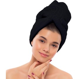 Eurow Toallas de salón de microfibra ultra absorbentes a prueba de blanqueador, 40.64 x 73.66 cm, paquete de 10, color negro