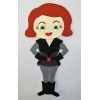 Super Hero Balck Widow Paper Doll Paper Piecing Die Cut Scrapbook Embellishment