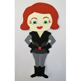 Super Hero Balck Widow Paper Doll Paper Piecing Die Cut Scrapbook Embellishment