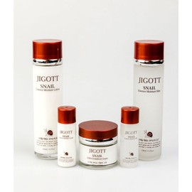 Jigott Snail Essence Moisture Skin Care 3Set, K Beauty Snail Cream, Moisturizer, Toner, Anti-Aging Hydration