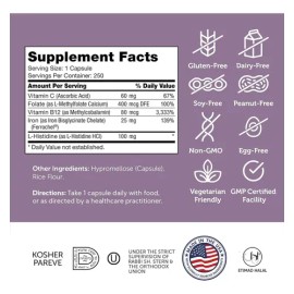 Suplemento en cápsulas blandas Zahler IRON COMPLEX COMPLEJO DE HIERRO de Vitamina D3 de 250 un                                                        
