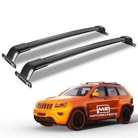 Roof Rack Cross Bars for 2022-2024 Jeep Grand Cherokee, 2021-2024 Grand Cherokee L, 260lb Matte Black Heavy Duty Aluminum Cargo Crossbar (ONLY FIT Factory Flushed Side Rails)