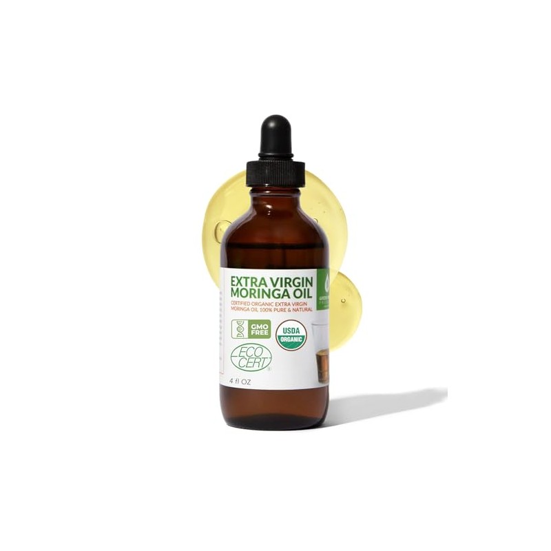 Moringa Oil, Cold Pressed 100% Pure, Food Grade
