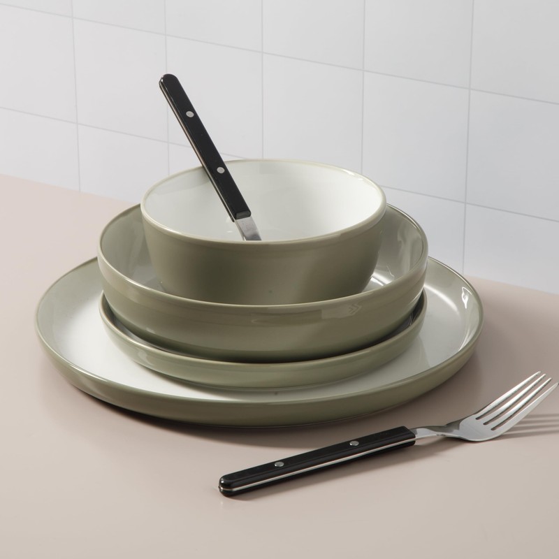 Sur La Table Kitchen Essentials 16 Piece Two-Tone Porcelain Chip