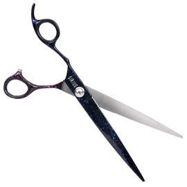 GROOM PROFESSIONAL Sirius Left Handed Curved Dog Grooming Scissors - Professional Grooming Shears - Ergonomic Design for Comfortable Handling - 440C Japanese Steel - Sharp Blades, 7.5 Inch