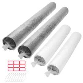 HFKPJRT 4 Pcs Rug Storage Bag, Jumbo Plastic Rug Bags for Storage Carpet Up to 9 x 12 and 6 x 9 Feet, Heavy Duty 4.7 Mil Carpet Bag with Zip Ties & Blank Labels for Storage, Moving, Packing, Shipping