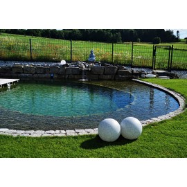 Trango, IP65 LED garden ball in granite look, including 1 x E27 4 W - 7 W LED and a 5 m outdoor cable, ball light, outdoor lamp