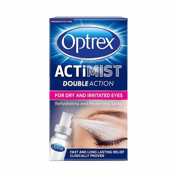 Optrex Actimist Double Action Spray For Dry & Irritated Eyes 10ml