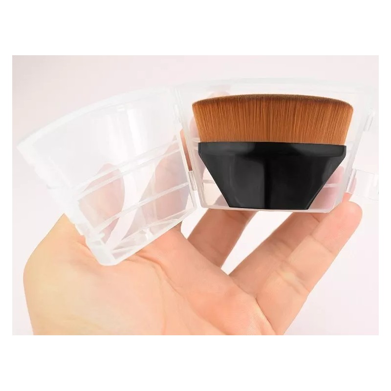 Direcksmart Nueva Brocha Pétalo Mágic Para Base De Polvos Portátil