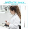 CHILDWEET 2pcs Stainless Steel Scraper Laboratory Spatula Supplies Micro Scoop