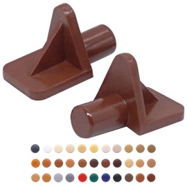 SKIR'CO (Pack of 50) Shelf Support Brackets 5mm Plastic Shelf Support Pins Shelf Brackets (50, Brown (S17)