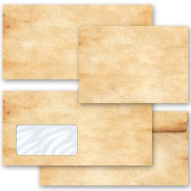 Envelopes Pergament Antique & History Pack of 50 Envelopes (Without Window) DIN Long (220 x 110 mm) Paper-Media