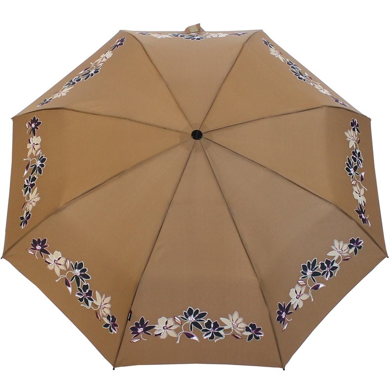 Knirps Umbrella Fiber T2 Duomatic Flower Game Teddy, brown