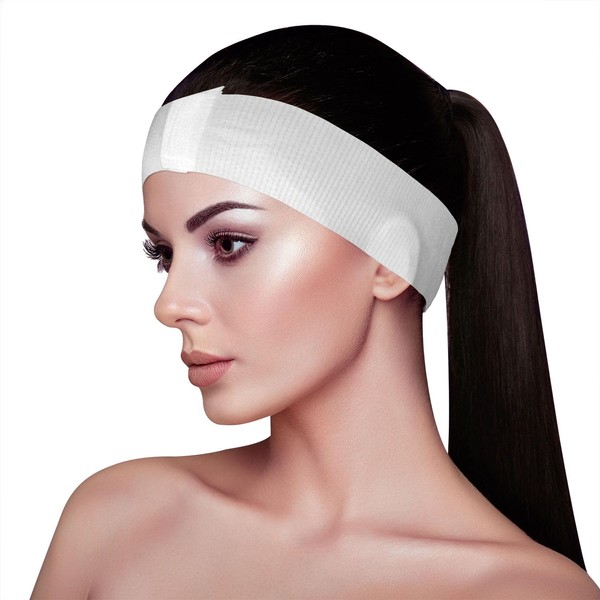 APPEARUS 50 Ct. Disposable Spa Facial Headbands with Convenient Closure