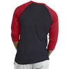 Men's Raglan Baseball Tee Shirt - Casual T-Shirts,01,L,Burg/Blk